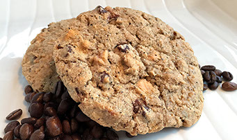 coffee flavored cookie Cookie Cupboard's Coffee Cookie with fresh-ground coffee beans